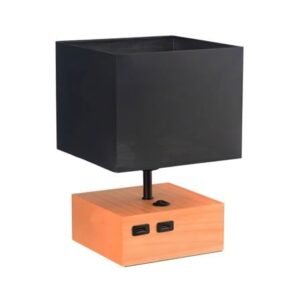 ไฟตั้งโต๊ะ LUMAX 02-01051 สีดำ/ลายไม้